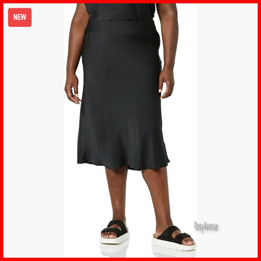 Georgette Slip Skirt, A-Line Midi, Regular Fit, Satin Back, Work To Evening